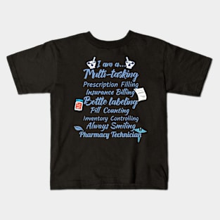 Cute Pharmacists Gift Design Pharmacy Tech Medical Student Print Kids T-Shirt